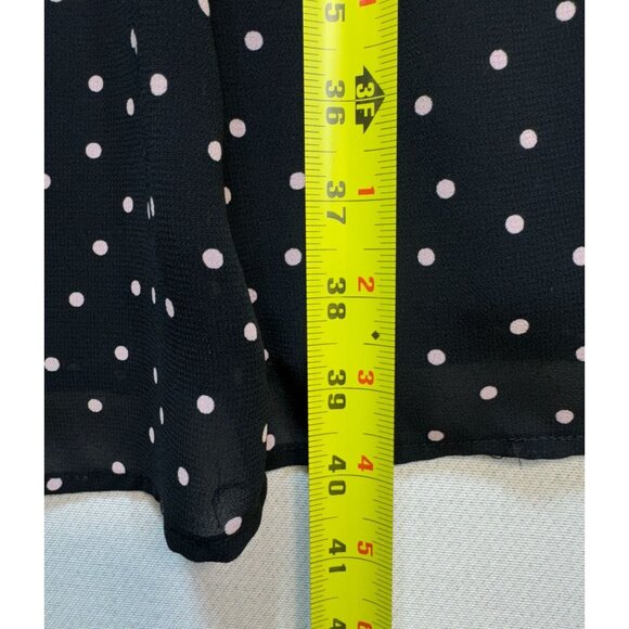 Emergency Exit Womens A-Line Dress Size 7 Black Polka Dot Sleeveless Tie Waist - Picture 5 of 9
